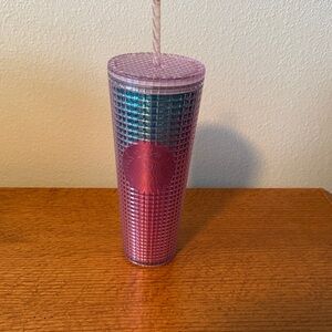 Starbucks Pink and Teal Textured Tumbler